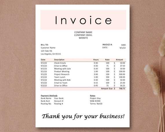 research invoice template