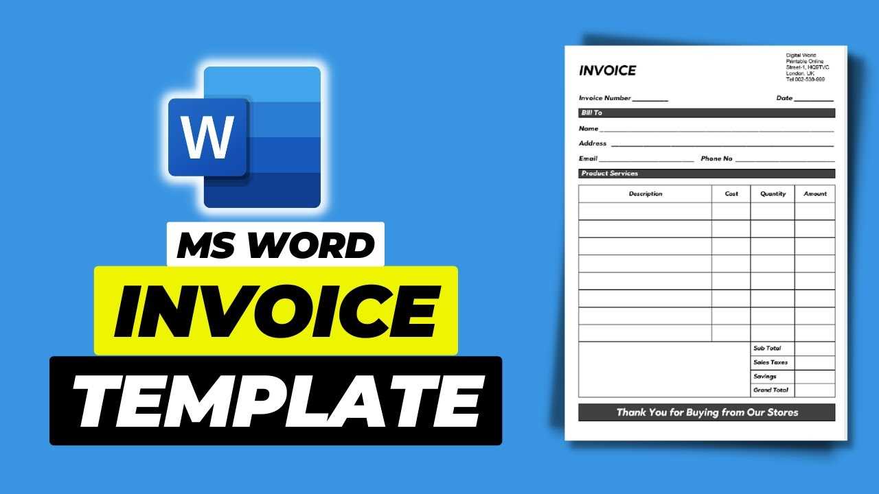 create an invoice template in word