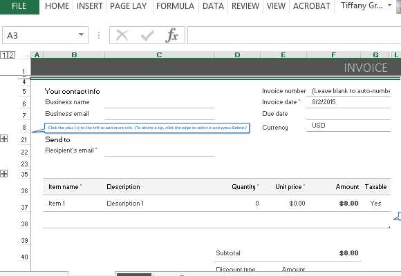 create paypal invoice template