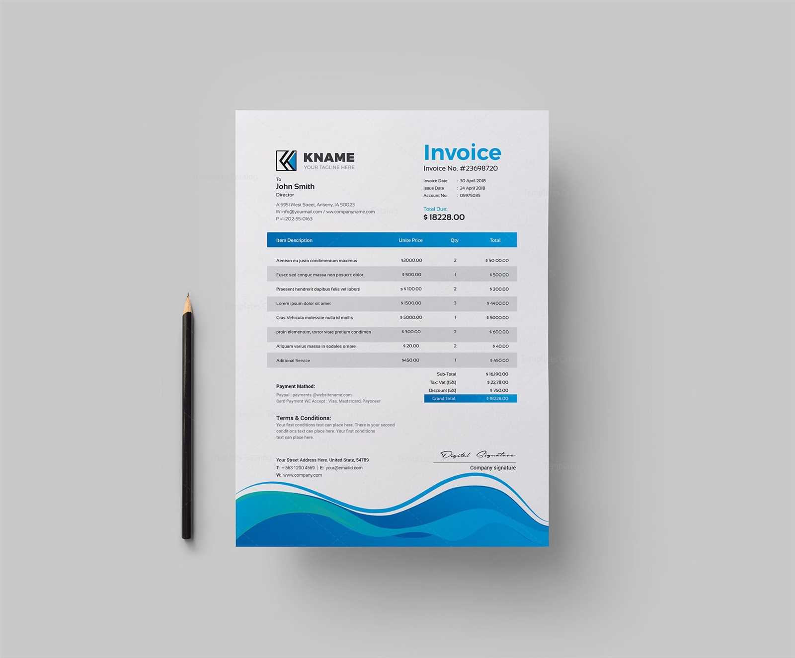 creative invoice template