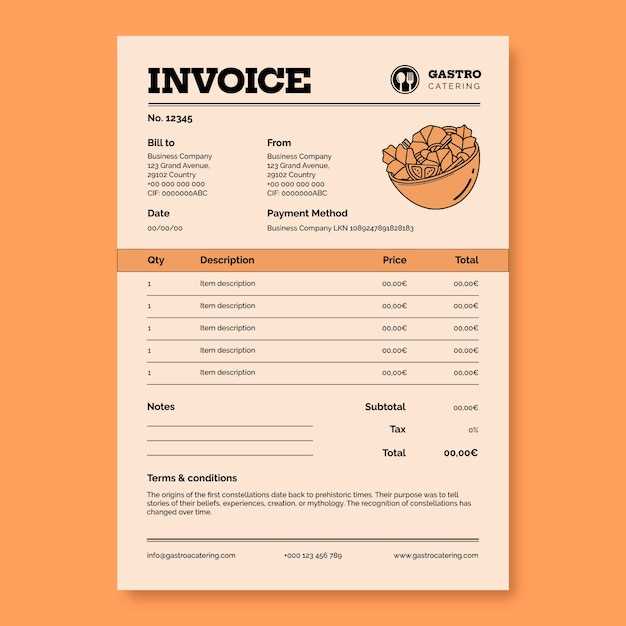 free catering invoice template word