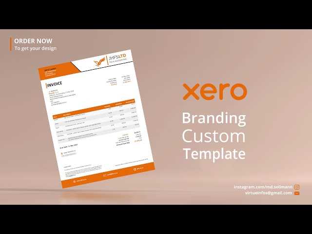 custom invoice template xero