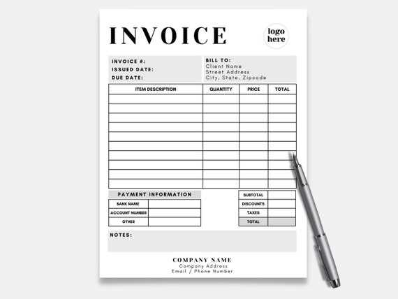 custom invoice template