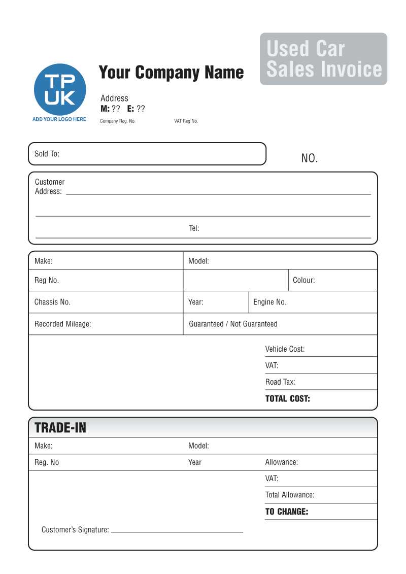 customs invoice template uk