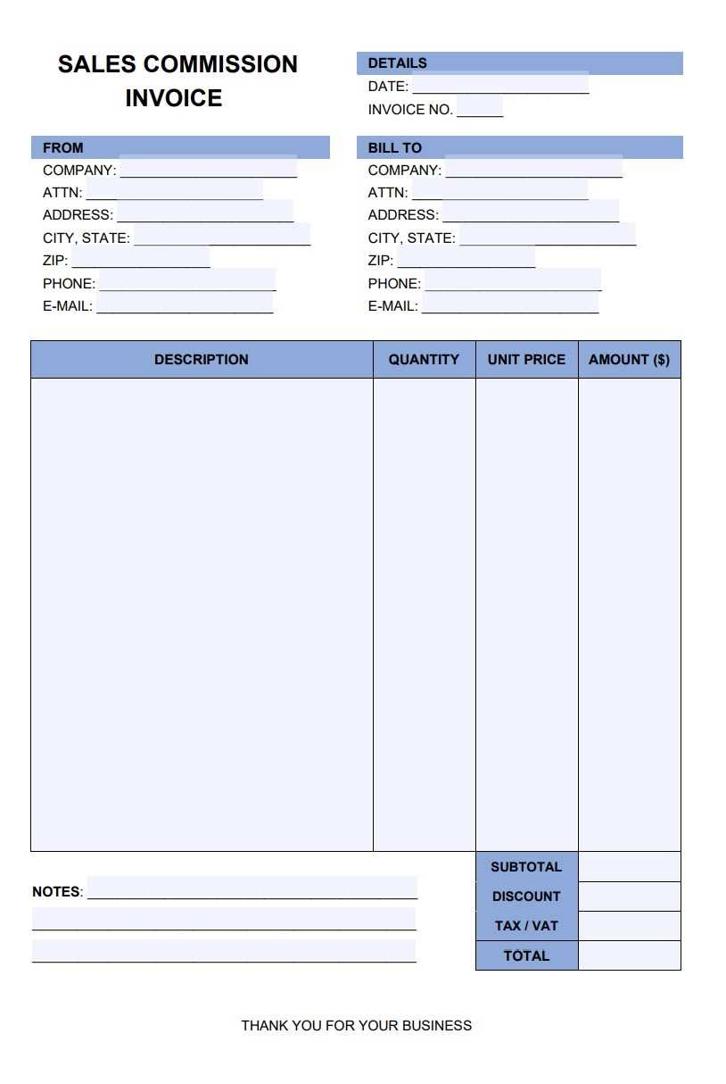 broker invoice template