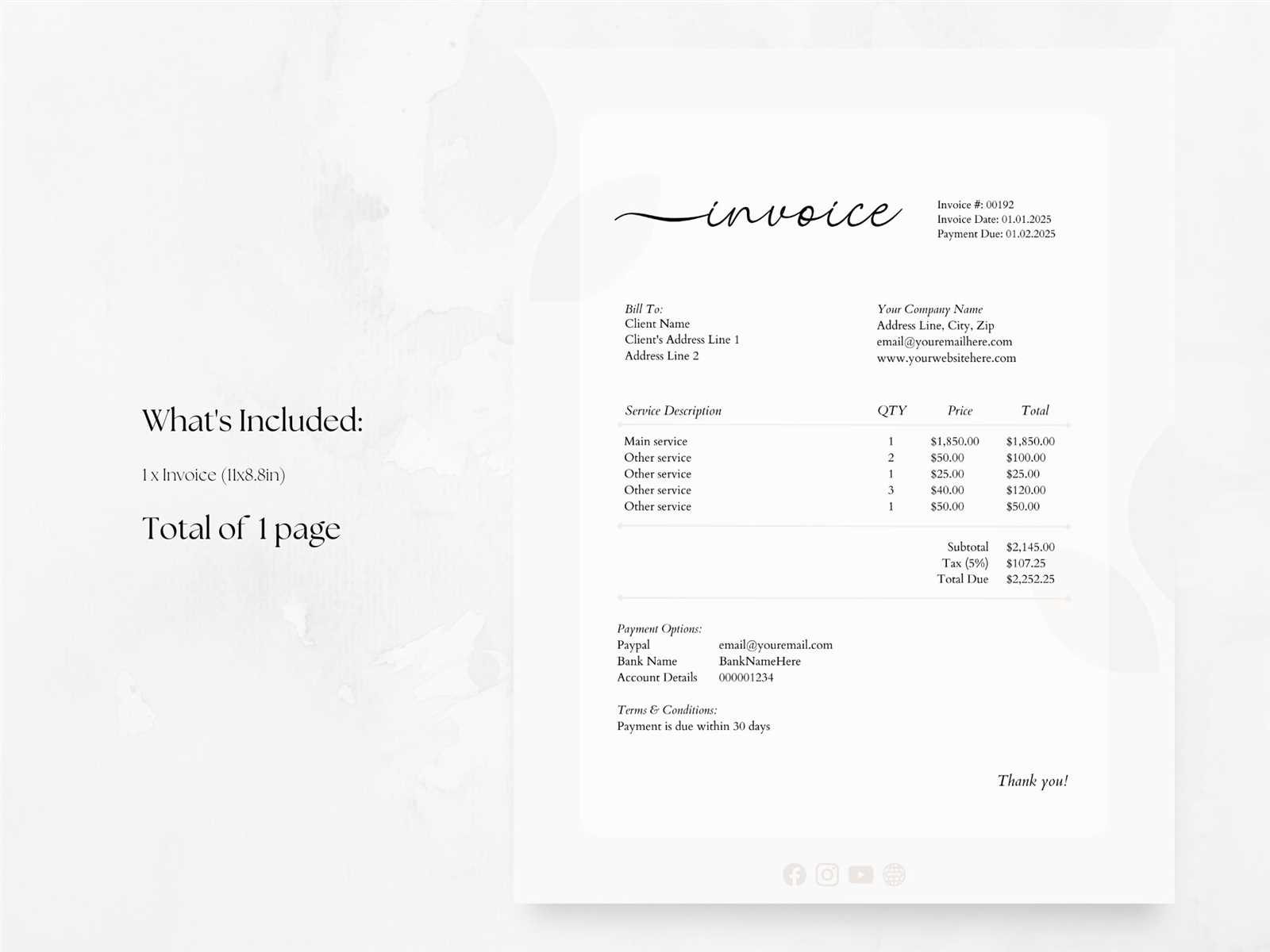 chiropractic invoice template