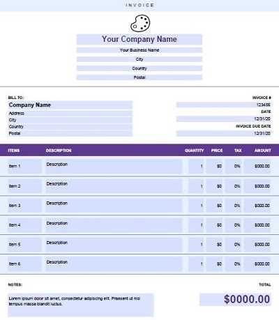 vet invoice template