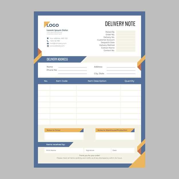 delivery invoice template free