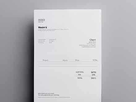 design invoice template illustrator