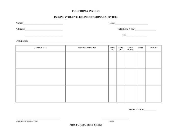 proforma invoice template doc