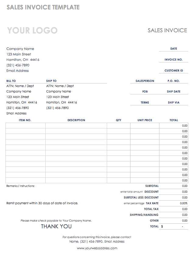 free invoice template pdf format