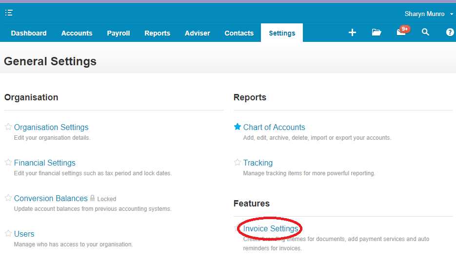 how to set up invoice template in xero