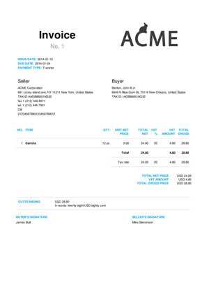 european invoice template