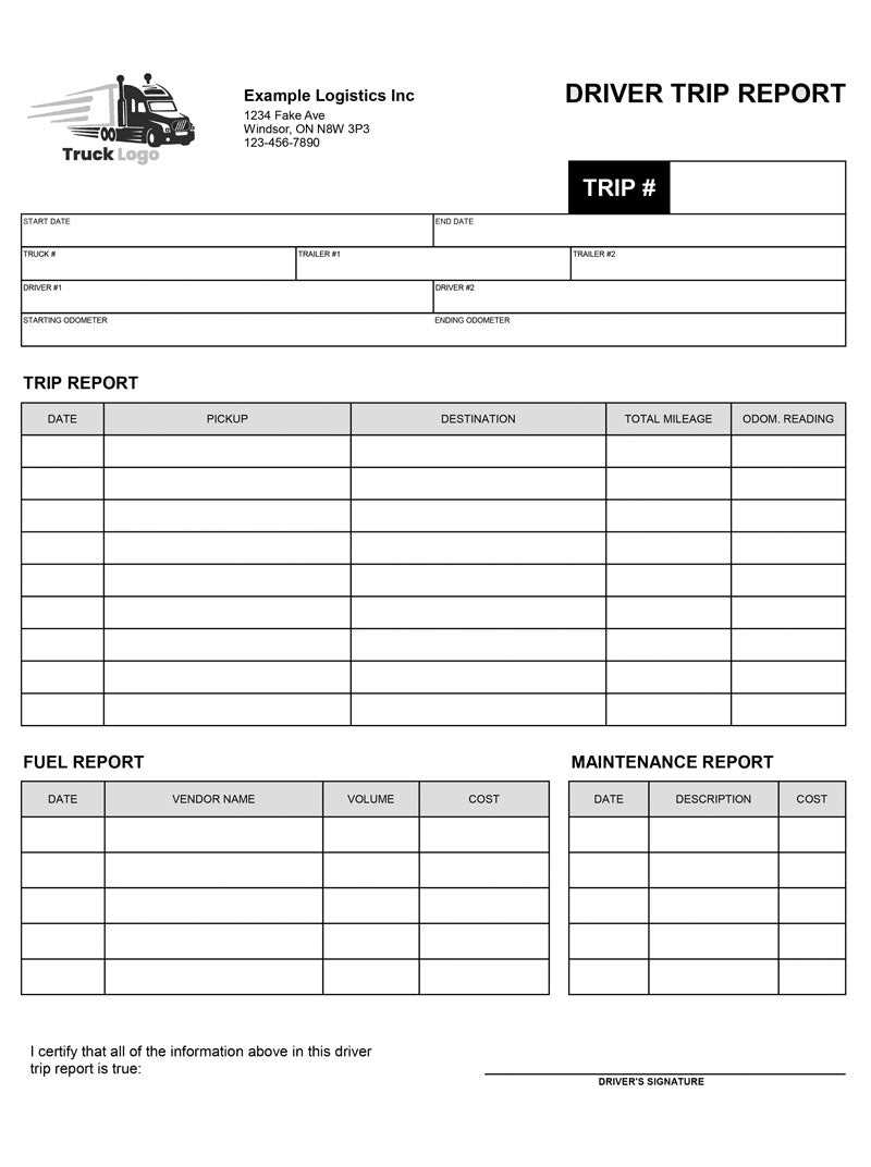 driver invoice template