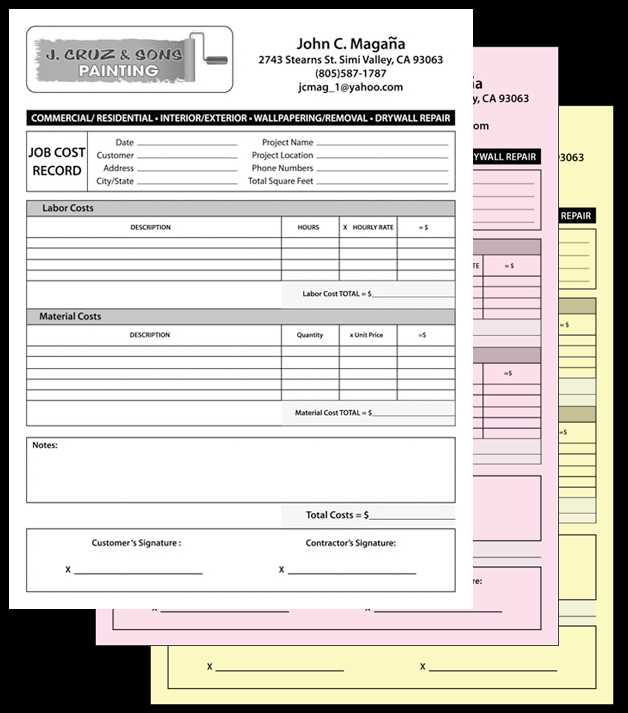 drywall invoice template