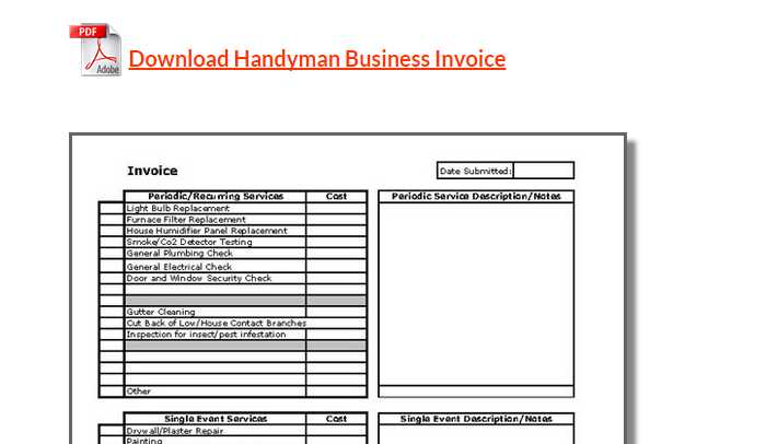 drywall invoice template