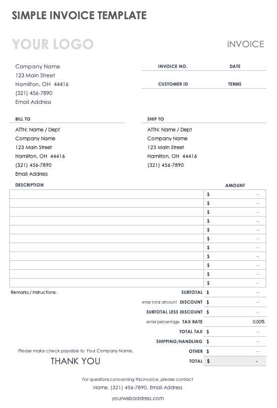 simple freelance invoice template