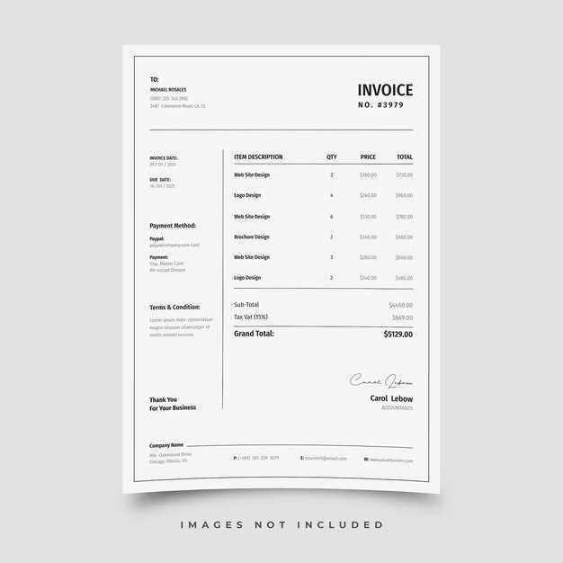 invoice template for wordpad