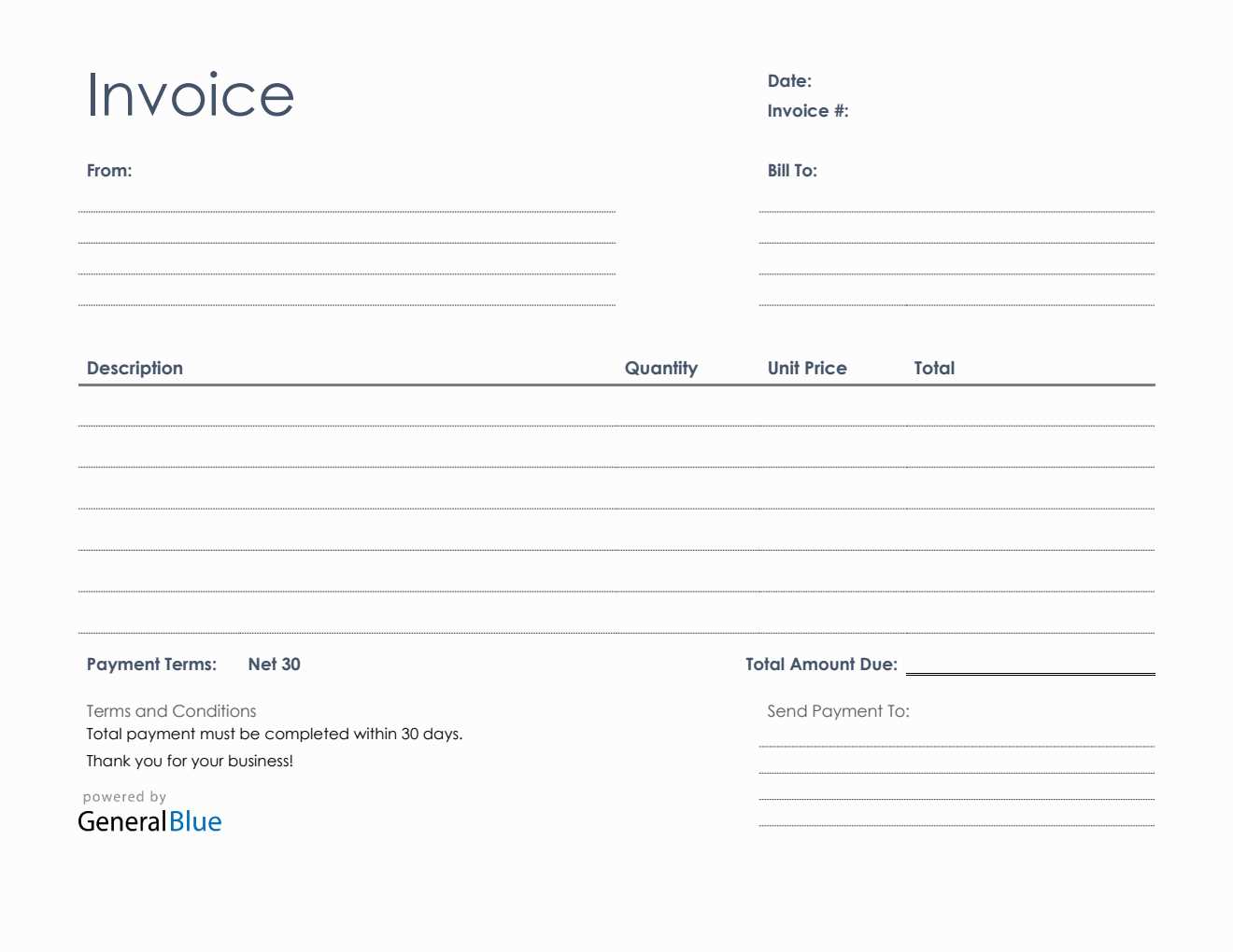 university invoice template
