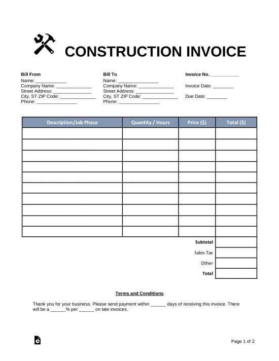 company invoices template