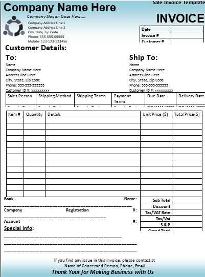 good invoice template