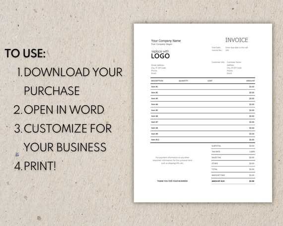 electronic invoice template