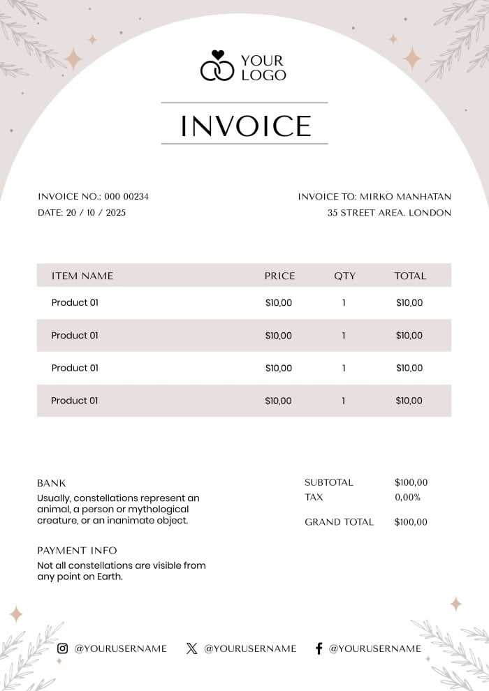 elegant invoice template