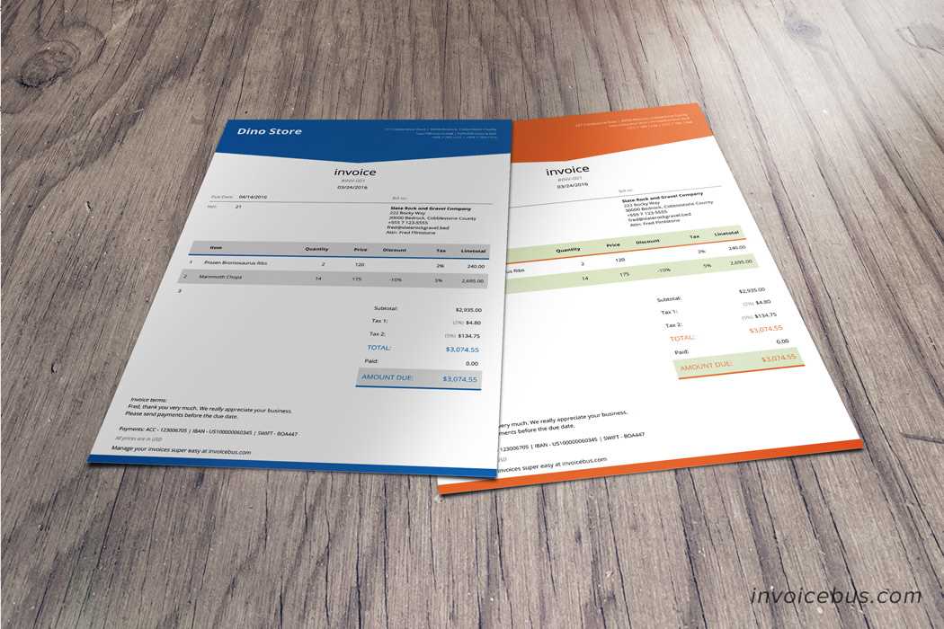 email invoice html template