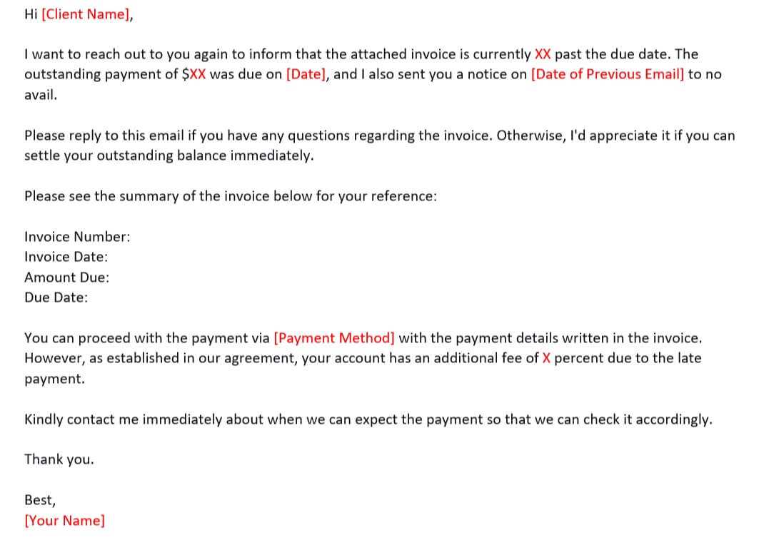email template for unpaid invoice