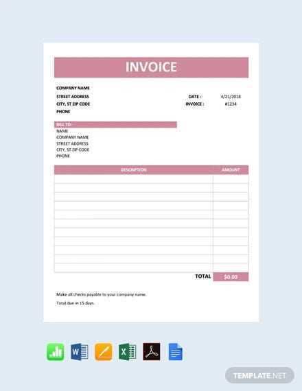 invoice template for macbook