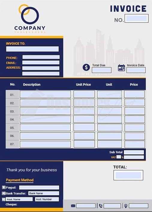 invoice template libreoffice