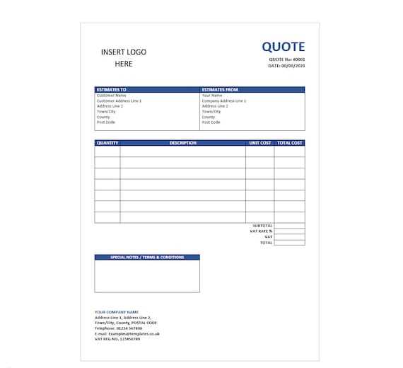 templates for quotes and invoices