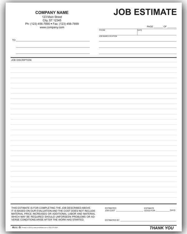 estimate invoice template free