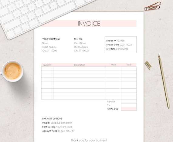 etsy invoice template