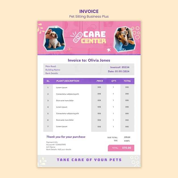 dog sitting invoice template