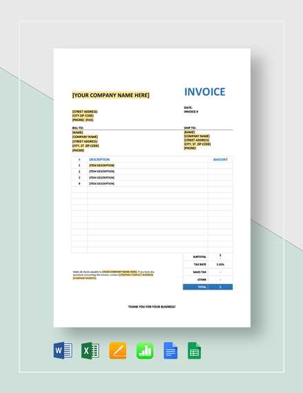 simple sales invoice template word