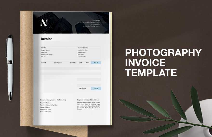 event photography invoice template