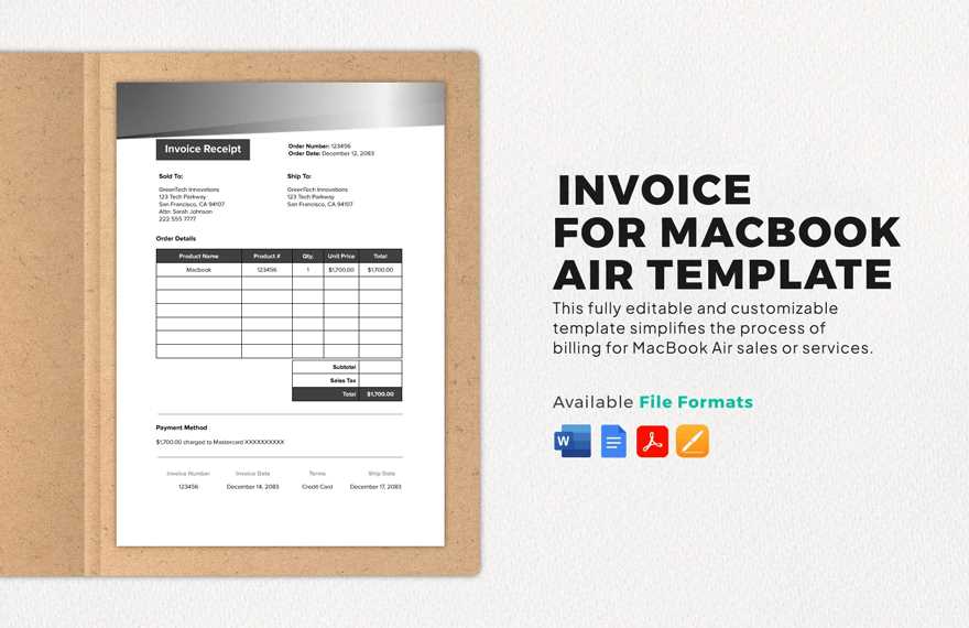 excel for mac invoice template