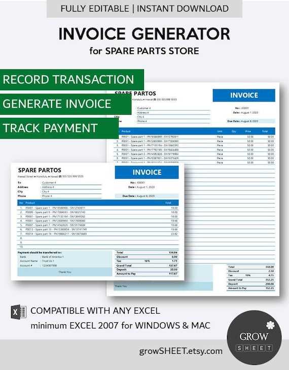 excel invoice template nz