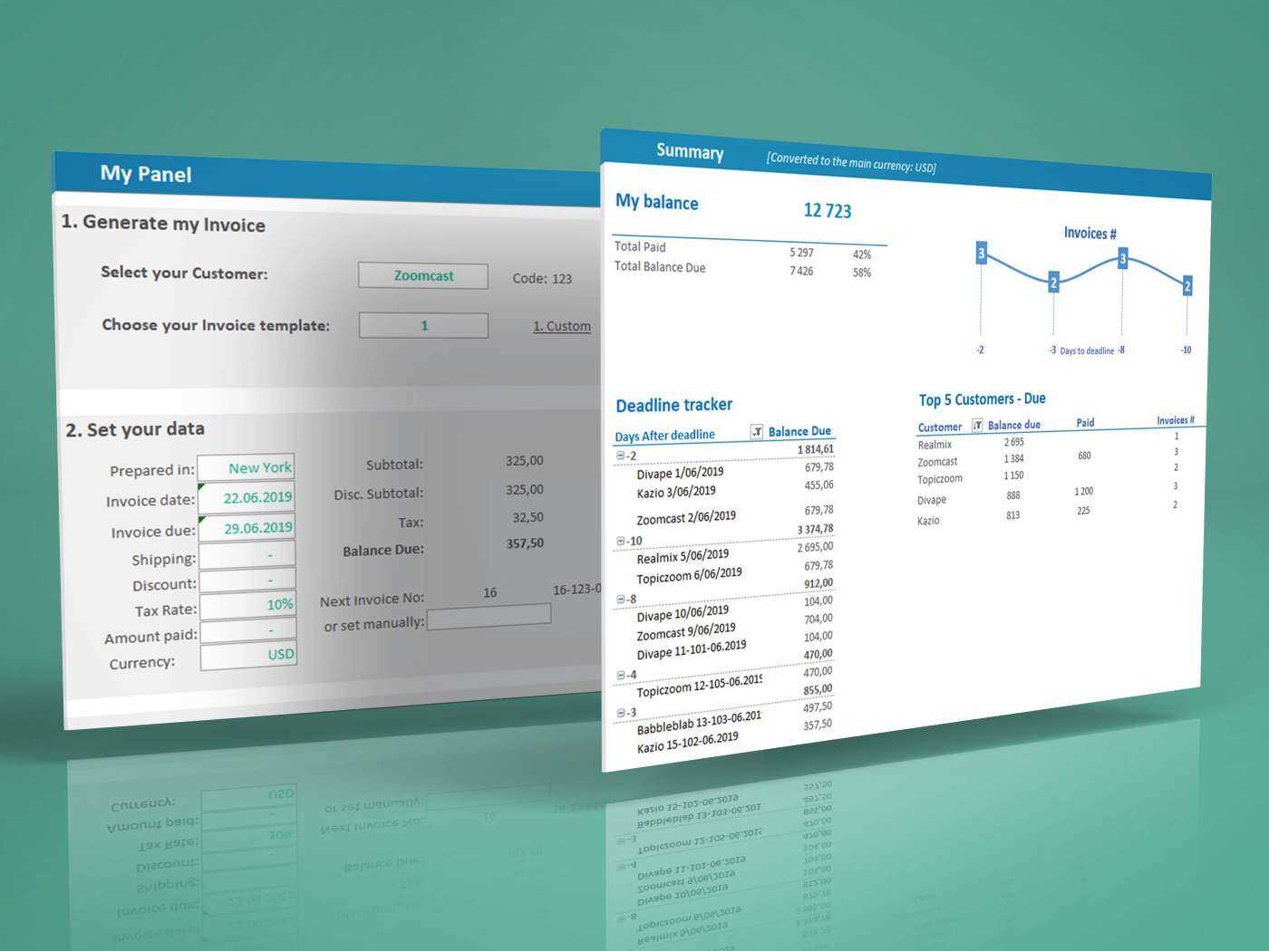 excel invoicing system template