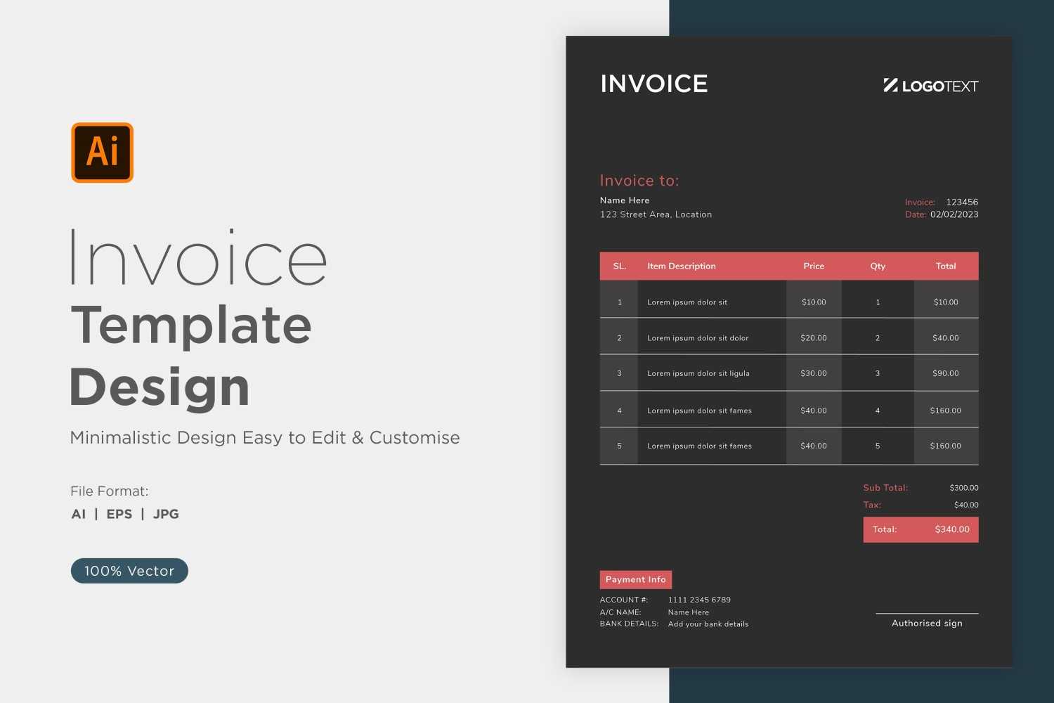 excel modern invoice template