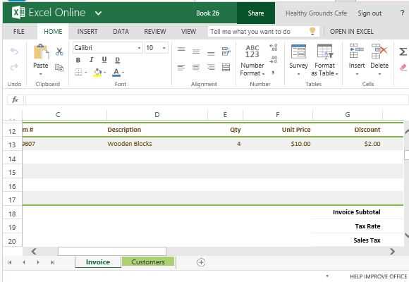 export invoice template free