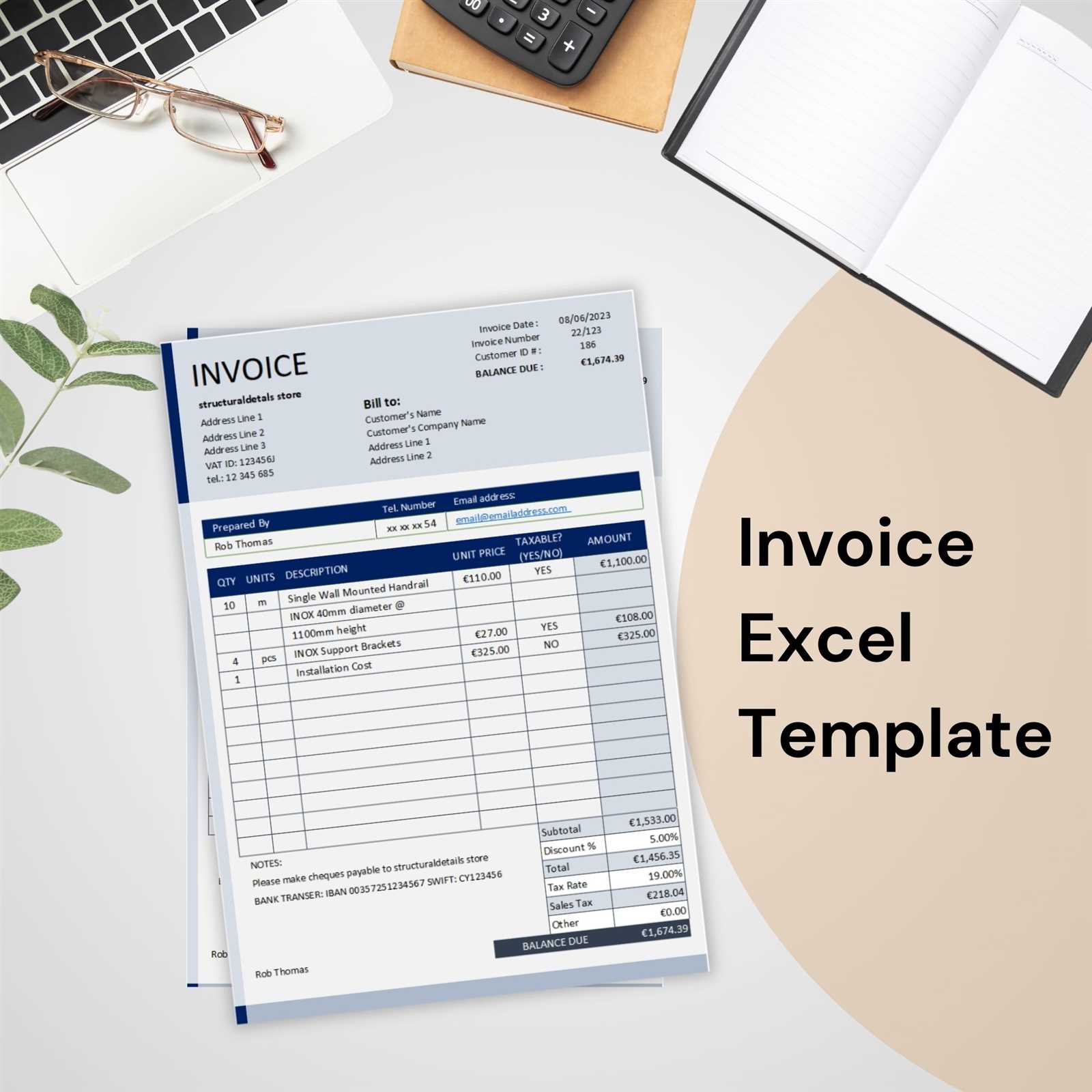 excel simple invoice template