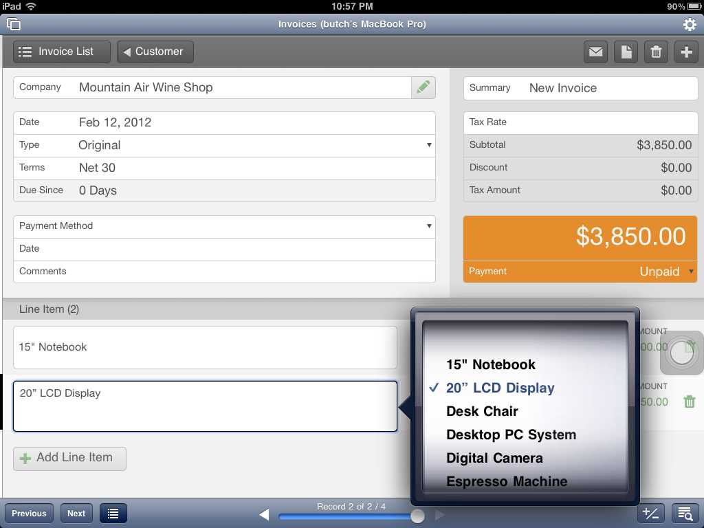 filemaker pro invoice templates free