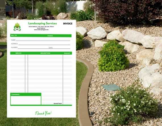 fillable landscaping invoice template