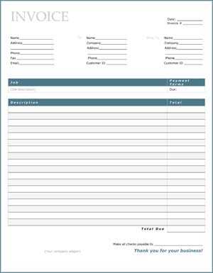 finance invoice template