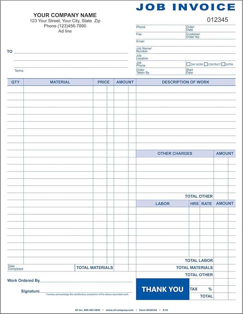 amazon invoice template