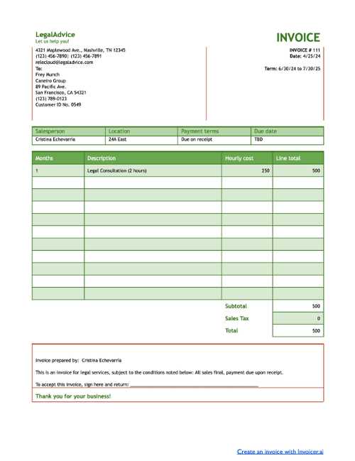 form invoice template