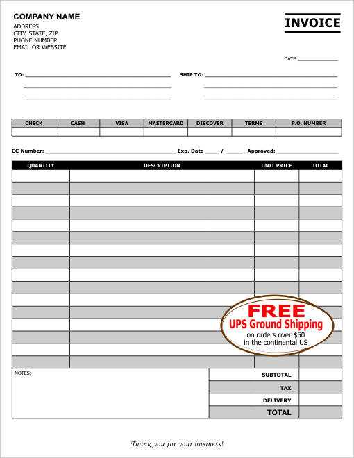 invoice outline template