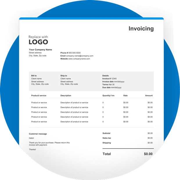 free labor invoice template